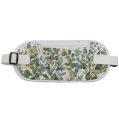 Gold And Green Eucalyptus Leaves Rounded Waist Pouch by Jack14
