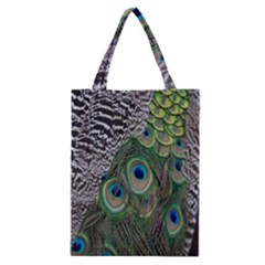 Peacock Bird Feather Colourful Classic Tote Bag by Jancukart
