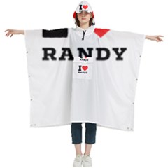 I Love Randy Women s Hooded Rain Ponchos