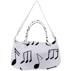 Music Is The Answer Phrase Concept Graphic Removal Strap Handbag by dflcprintsclothing