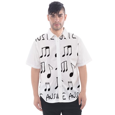 Music Is The Answer Phrase Concept Graphic Men s Short Sleeve Shirt by dflcprintsclothing