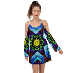 Abstract Kaleidoscope Digital Boho Dress by Jancukart