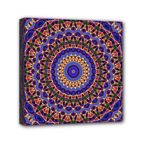 Mandala Kaleidoscope Background Mini Canvas 6  x 6  (Stretched)