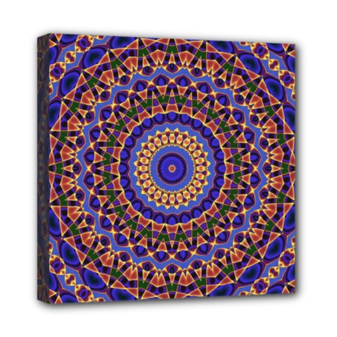 Mandala Kaleidoscope Background Mini Canvas 8  x 8  (Stretched)