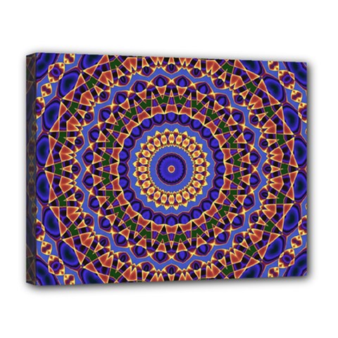 Mandala Kaleidoscope Background Canvas 14  X 11  (stretched)