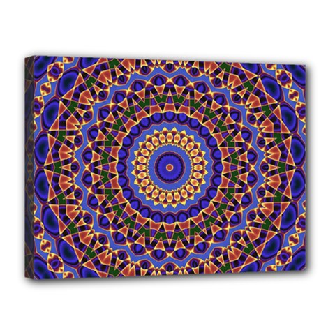 Mandala Kaleidoscope Background Canvas 16  x 12  (Stretched)