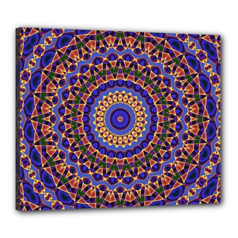 Mandala Kaleidoscope Background Canvas 24  x 20  (Stretched)