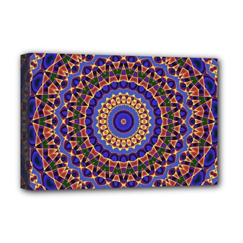 Mandala Kaleidoscope Background Deluxe Canvas 18  x 12  (Stretched)