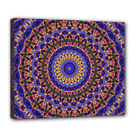 Mandala Kaleidoscope Background Deluxe Canvas 24  x 20  (Stretched)