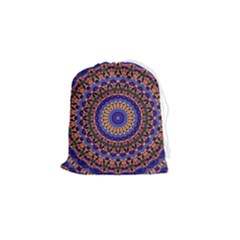 Mandala Kaleidoscope Background Drawstring Pouch (Small)