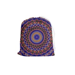 Mandala Kaleidoscope Background Drawstring Pouch (Medium)