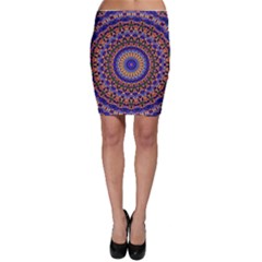Mandala Kaleidoscope Background Bodycon Skirt