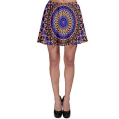 Mandala Kaleidoscope Background Skater Skirt