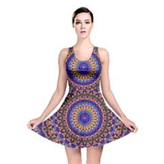 Mandala Kaleidoscope Background Reversible Skater Dress