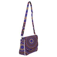 Mandala Kaleidoscope Background Shoulder Bag with Back Zipper
