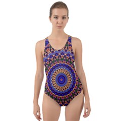 Mandala Kaleidoscope Background Cut-Out Back One Piece Swimsuit