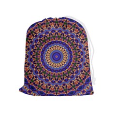 Mandala Kaleidoscope Background Drawstring Pouch (XL)