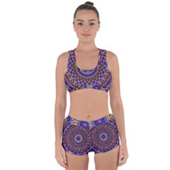 Mandala Kaleidoscope Background Racerback Boyleg Bikini Set