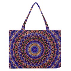 Mandala Kaleidoscope Background Zipper Medium Tote Bag
