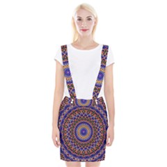 Mandala Kaleidoscope Background Braces Suspender Skirt