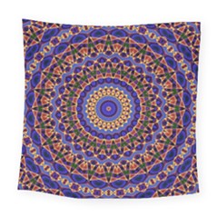 Mandala Kaleidoscope Background Square Tapestry (Large)