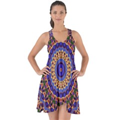 Mandala Kaleidoscope Background Show Some Back Chiffon Dress