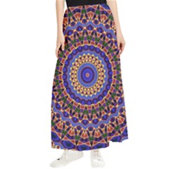 Mandala Kaleidoscope Background Maxi Chiffon Skirt