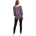 Mandala Kaleidoscope Background Chiffon Quarter Sleeve Blouse View2