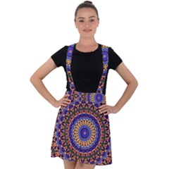 Mandala Kaleidoscope Background Velvet Suspender Skater Skirt