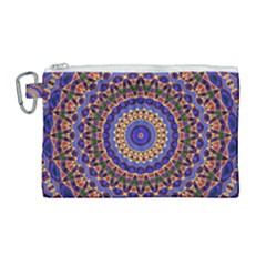 Mandala Kaleidoscope Background Canvas Cosmetic Bag (Large)