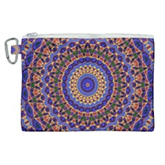 Mandala Kaleidoscope Background Canvas Cosmetic Bag (XL)