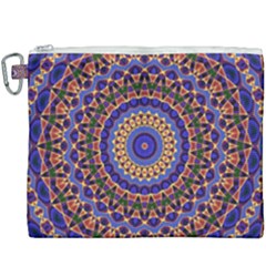 Mandala Kaleidoscope Background Canvas Cosmetic Bag (XXXL)