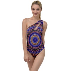 Mandala Kaleidoscope Background To One Side Swimsuit