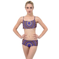 Mandala Kaleidoscope Background Layered Top Bikini Set
