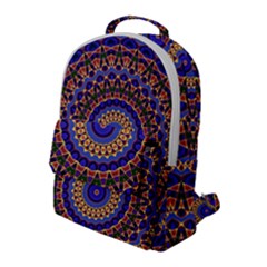 Mandala Kaleidoscope Background Flap Pocket Backpack (Large)