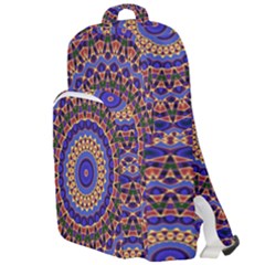 Mandala Kaleidoscope Background Double Compartment Backpack by Jancukart