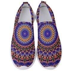 Mandala Kaleidoscope Background Men s Slip On Sneakers