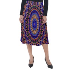 Mandala Kaleidoscope Background Classic Velour Midi Skirt 