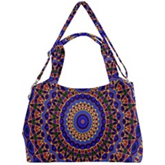 Mandala Kaleidoscope Background Double Compartment Shoulder Bag
