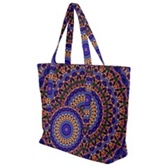 Mandala Kaleidoscope Background Zip Up Canvas Bag