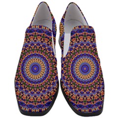 Mandala Kaleidoscope Background Women Slip On Heel Loafers