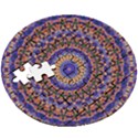 Mandala Kaleidoscope Background Wooden Puzzle Round View3