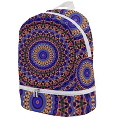 Mandala Kaleidoscope Background Zip Bottom Backpack