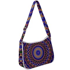 Mandala Kaleidoscope Background Zip Up Shoulder Bag