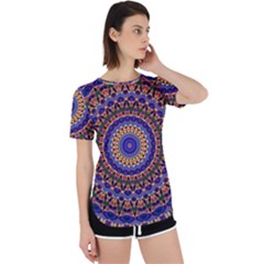 Mandala Kaleidoscope Background Perpetual Short Sleeve T-shirt by Jancukart