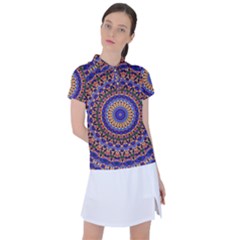 Mandala Kaleidoscope Background Women s Polo Tee