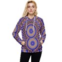 Mandala Kaleidoscope Background Women s Lightweight Drawstring Hoodie View1