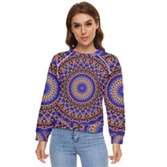 Mandala Kaleidoscope Background Women s Long Sleeve Raglan Tee