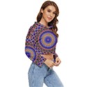 Mandala Kaleidoscope Background Women s Lightweight Cropped Hoodie View3