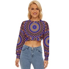 Mandala Kaleidoscope Background Lightweight Long Sleeve Sweatshirt